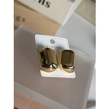 Bade Jewelry Xuping Gold Bombeli Tasarım Basic Kararmaz Çelik Modern Küpe
