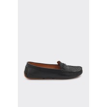 Derinet Hakiki Deri Comfort Taban Kadın Loafer