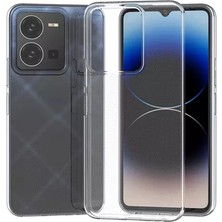 Uravas Store Vivo Y35 Kılıf Lüx Şeffaf Silikon