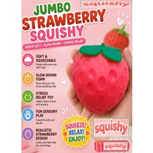 Oyuncak Sahili Squishy Çilek Sukuşi Strawberry 40CM Uzar 9cm Stres Meyve Squishy Sukuşi Yumuşak Sık Bırak Eski Haline Döner Stres Oyuncağı Esnek Sıkma Oyuncağı