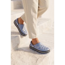 Remsa Kadın Gümüş Detay Sabo Sandalet Terlik 195-Z-0032 Indigo-Gümüş