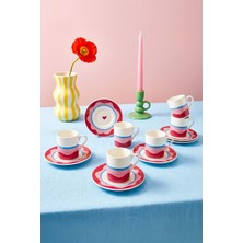 Kitchen Life 12 Parça 6 Kişilik Porselen Eclipse Kahve Fincan Takımı 100 ml
