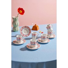Kitchen Life 12 Parça 6 Kişilik Porselen Artisan Line Kahve Fincan Takımı 100 ml