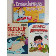 Damla Yayınevi Erdemlerimizi Keşfedelim +Dedektif Uzun Bacak + Atlasın Bilim Dünyası Hikaye Seti 2 ve 3 Sınıflar Için