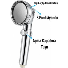 Nzb Duş Seti Spiral Fişkiye Banyo Duş Başlığı Set Fiskiyesi Telefonu Yuvarlak Klasik Başlık Metal Hortum
