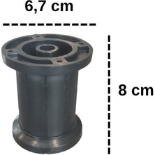 Simkar Ayarlı Mobilya Ayağı 8 cm Siyah - Mutfak Altı, Dolap Ayağı, Komodin, Baza, Kanepe Koltuk Ayağı, Gardrop Ayağı (4 Adet)