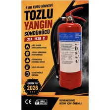 Vallentina 6 kg Kuru Kimyevi Tozlu Yangın Söndürme Cihazı Tse-Hyb Belgeli Yüksek Performanslı