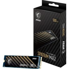MSI Msı SSD Spatıum M452 Pcıe 4.0 Nvme M.2 500GB