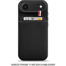 SC Soo Case iPhone 17 Air Uyumlu Kılıf Cüzdanlı Deri Kadife Iç Yüzeyli SOO-811 Kılıf