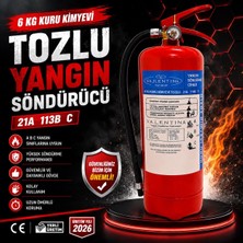 Vallentina 6 kg Kuru Kimyevi Tozlu Yangın Söndürme Cihazı Tse-Hyb Belgeli Yüksek Performanslı