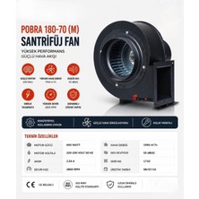 Fanexfan Pobra 180-70 Radyal 600 Watt Sık Kanatlı Endüstriyel Tip Radyal Fan Havalandırma Fanı