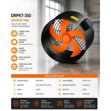 Fanexfan DRPKT-350 Dıştan Rotorlu 35 cm Monofaze Kanal Tipi Aksiyal Fan Havalandırma