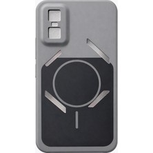 Nanospace Infinix Gt 30 Pro Uyumlu Kılıf Magsafe Görünümlü Şarj Özellikli Meta Kapak Kılıf (Magsafe Çalışmaz)