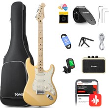 Donner Dst Seeker Deluxe Amfili Elektro Gitar Seti (Vintage Yellow)