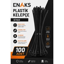 Enaks Plastik Kelepçe (100'LÜ Paket) 4,8*250 - Siyah