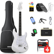 Donner Dst Seeker Deluxe Amfili Elektro Gitar Seti (Beyaz)