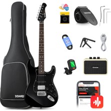 Donner Dst Seeker Deluxe Amfili Elektro Gitar Seti (Siyah)