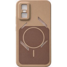 Nanospace Infinix Gt 30 Pro Uyumlu Kılıf Magsafe Görünümlü Şarj Özellikli Meta Kapak Kılıf (Magsafe Çalışmaz)