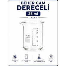 Labolist Beher Cam Dereceli 25 ml  1 Adet