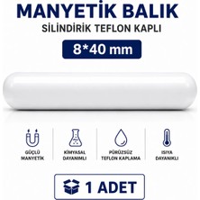 Labolist Manyetik Balık Silindirik Teflon Kaplı 8*40mm - 1 Adet