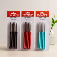 Uravas Store 6'lı Renkli Plastik Saplı Meyve Bıçağı