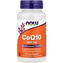 Now Foods COQ10 Coenzyme Q10 Ubiquinone 200 Mg 60 Veg Caps