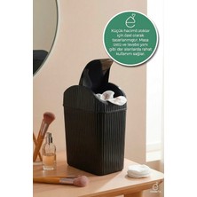 Evonita Kapaklı Mini Çok Amaçlı Saklama Kutusu Masa Üstü Organizer Banyo Mutfak Küçük Çöp Kovası