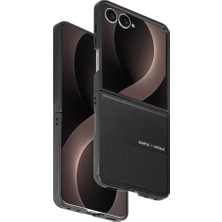 MobaxAksesuar Samsung Galaxy Z Flip 8 Kılıf High Pu Deri HDD HBC-482 Siachen Case
