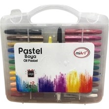 Miart Yağlı Pastel Boya 24+2 Renk Çantalı Set Ölçüler ve Renk Seçenekleriyle
