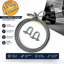 Özel Oto Aksesuar Özel Oto Çekme Halat Çelik Çeki Halatı 3.5 Ton Halat
