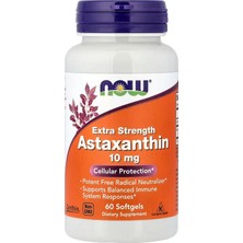 Now Foods Astaxanthin Antioxidants Immune System 10 Mg 60 Softgels