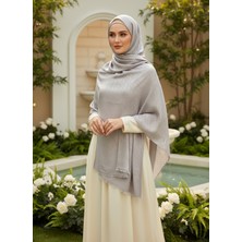 Lady Coco Yaz Esintisi Kendinden F Desenli Krep Şal