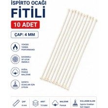 Labolist Alkol Lambası - Ispirto Ocağı Fitili - 10’lu Paket - Çap: 4 mm