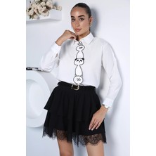 Gülseli Sevimli Karakter Baskılı Gömlek P-00022942