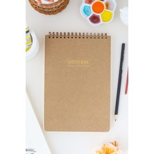 A5 Eskiz Defteri Sketch Book 52 Yaprak 140 gr Kalın Kağıt - Ivory Kağıt