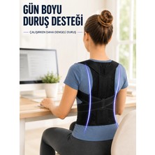 Epilons Dik Durmaya Yardımcı Sırt Korsesi Nefes Alan Fileli Ayarlanabilir Bel ve Omuz Desteği
