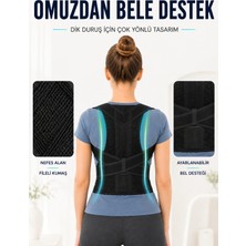 Epilons Dik Duruş Korsesi Fileli Sırt ve Bel Destekli Ayarlanabilir Omuz Destek Korsesi