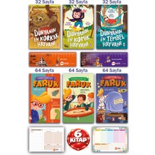 Timaş Çocuk 1. ve 2. Sınıf Dünyanın En Komik - Korkak - Tembel Hayvanı - Faruk Serisi Set - Planlayıcı Hediyeli