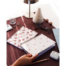 A5 Spiralli Karton Kapak 2'li Set Okul Defteri Çizgili - Kareli 64 Yaprak Kurdele