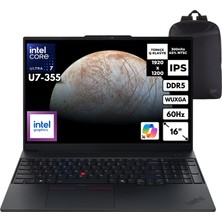 Lenovo Thinkpad E16 G4 U7-355 48 -Gbddr5 4 Tbssd Intel Graphics 16'' Wuxga Windows 10 Home + Hmf Sırt Çantası 21YC0042TXHMF94