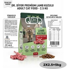 Dr.Diyor Dr. Diyor Kuzu Etli Yetişkin Kuru Kedi Maması 5kg(2x2.5)