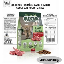 Dr.Diyor Dr. Diyor Kuzu Etli Yetişkin Kuru Kedi Maması 10KG(4X2.5)