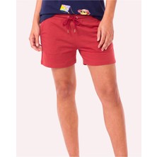 Piero Perla Metal Logo Detaylı Slim Fit Kadın Şort Bermuda
