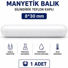 Labolist Manyetik Balık Silindirik Teflon Kaplı 8*30mm - 1 Adet