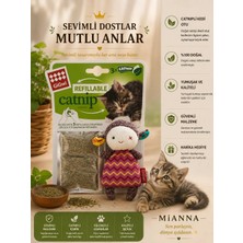 GiGwi Catnipli Peluş Kuzu Kedi Oyuncağı Yenilenebilir Catnipli Isırma Av ve Oyun Oyuncağı