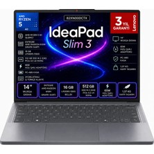 Lenovo Ideapad Slim 3 14AMN8 Ryzen 5 40 16 GB 512 GB SSD Freedos 14 Inç IPS 82XN00DCTX