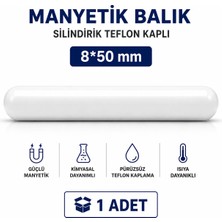 Labolist Manyetik Balık Silindirik Teflon Kaplı 8*50mm - 1 Adet