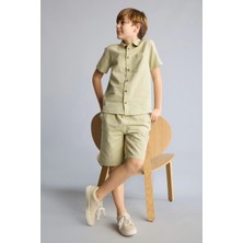 DeFacto Regular Fit Keten Karışımlı Şort Erkek Çocuk H3488A826HS