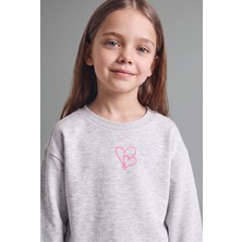 DeFacto %100 Pamuk Baskılı Sweatshirt Üst Lastikli Paça Alt 2'li Takım Kız Bebek I4475A526AU