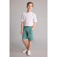 DeFacto %100 Pamuk Oversize Beli Lastikli Şort Erkek Çocuk H7914A826HS